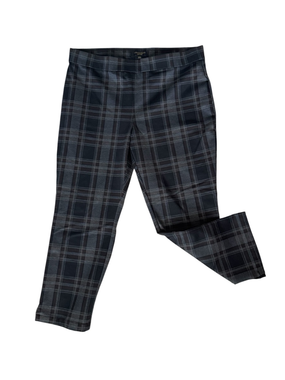 Christian Siriano Pull-on Plaid Stretch Pants